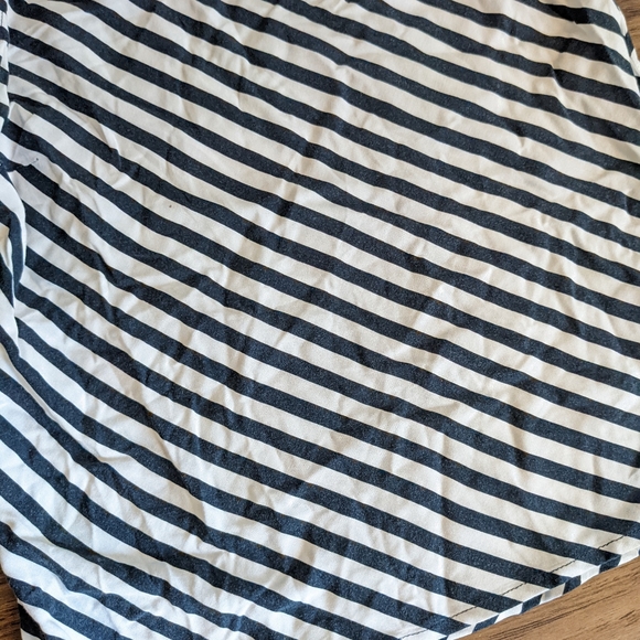 Splendid One shoulder Tie Top Navy Blue and white - Picture 4 of 6